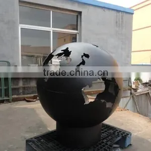 Large Spherical Outdoor Decorated Steel Firepit Sphere thumbnail-1