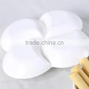 Hot Sale White 4 Compartment Grids Dish/plates thumbnail-5