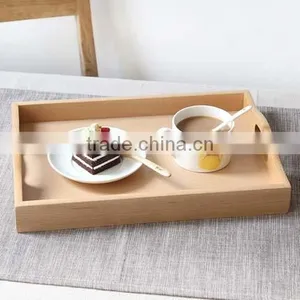 Home Deco Unfinished Beech Wood Serving Tray for Food thumbnail-5