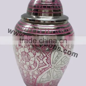 Brass Decorative Urns for Cremation | Going Home Urns | Cremation Urn Flower Arrangements | Cremation Urn Jewelry thumbnail-1