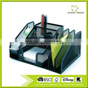 7 Compartrments Multipurpose Metal Mesh Office Desk Organizer thumbnail-1