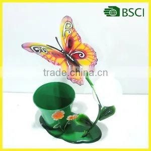 YS15088 Metal Lovely Butterfly Planter With Solar Led Garden Light thumbnail-1