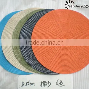 Woven Cottom Round Place Mat thumbnail-1