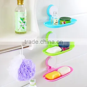 Vacuum Suction Cup Kitchen and Bathroom Plastic Shelf/holder/soap Frame thumbnail-1