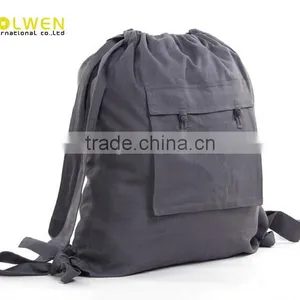 High Quality Canvas Yoga Drawstring Backpack thumbnail-1