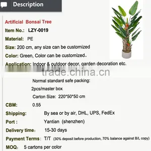 Artificial Decorative Banana Tree Ficus Tree Branch Live Bonsai Tree for Home and Office Decoration thumbnail-2