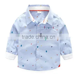 Boys Formal Shirts With Small Star Print 100% Cotton Long Sleeve Top Design for Baby Boys thumbnail-1