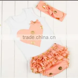 2016Gold Polka Dot Baby Outfits Top Quality Baby Clothes Baby Dresses thumbnail-2