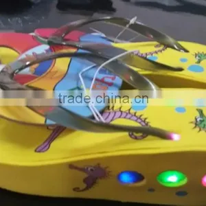 Yellow Black Children LED Slippers Excess Surplus Stock thumbnail-2