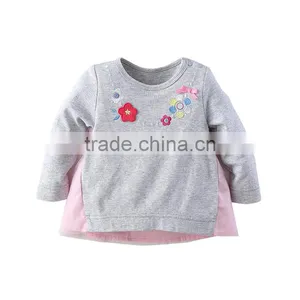 2017 Mom And Bab Fashion Baby Kids Clothes 100%cotton Girl T-shirt Wholesale Price Cheap Dress thumbnail-1