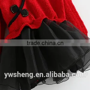 Girls Knitted Sweater Children Winter Paragraph Clothing Princess Tulle Skirt New Year Christmas Fancy Dress thumbnail-6