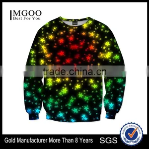 Cheap Price OEM Long Sleeve Crew Neck Sweatshirt Custom Star Sky Sweatshirts With Low MOQ Sweat Shirts Apparel For Men thumbnail-1