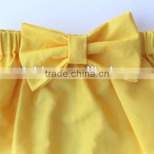 Wholesale Children's Boutique Clothing Yellow Bowknot Skirt Plus Size Dressy Skirts thumbnail-4
