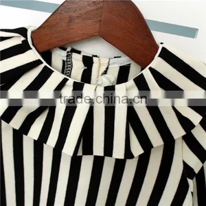 1-5 Years Wholesale 2017 New Girls Striped Shirt Autumn Long Sleeve Fashion Cotton Ruffle Girls Blouses thumbnail-3