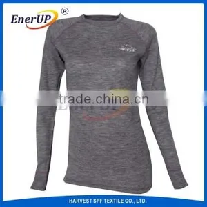 50%Merino Wool 50%Polyester Heated Long Johns For Women thumbnail-2