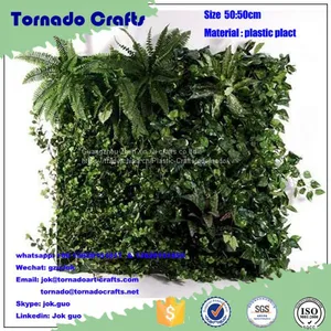 Mixed Grass Artificial Green Plant Wall in Plastic Indoor Outdoor Decoration Iron Shelf Backup High Quality Gardon Ornam thumbnail-5