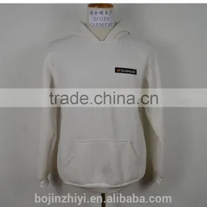 Custom Made Plain White Cotton Hoody thumbnail-1