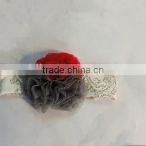 Wholesale Girls Accessories 2016 Cotton Knit Baby Headbands Elastic Besutiful Baby Girl Flower Headbands Boutique Children Bands thumbnail-2