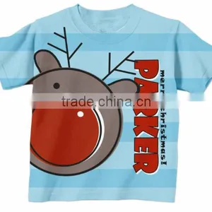 Boy Summer Christma Blue Stripes Boutique Toddler Clothing thumbnail-1