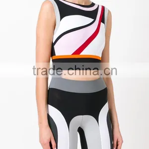 2017 New Style Custom Made Sexy Seamless Stretch Yoga Sport Bra Ladies Fashion Cropped Top thumbnail-2