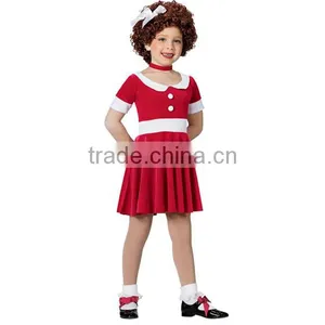 Red Lycra Short Sleeve Dance Costume Set for Baby Girls and Teenager thumbnail-1