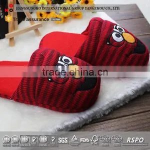 2017 Attractive Design Flat Resort Logo Embroidered Velvet Eva Hotel Slippers thumbnail-1