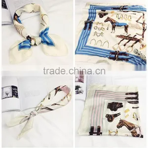 Wholesale Fashion Customized Printing Square Silk Scarf thumbnail-4