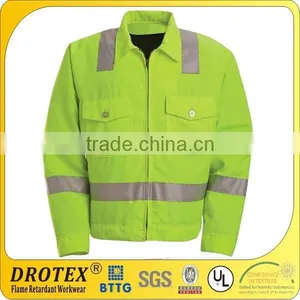 Safety Jacket High Visibility Jacket Fire Retardant Clothinig Hi-Visibility Jacket - Class 2 Level 2 thumbnail-1