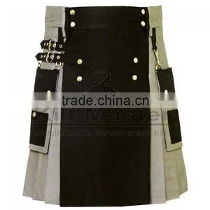 Black and Grey Hybird Kilt thumbnail-1