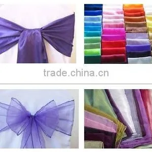 Wedding Organza Chair Sash and Satin Chair Band thumbnail-1