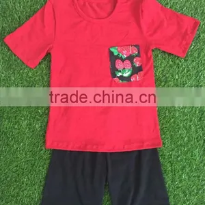 Unique Baby Names Image Boutique Clothes Summer Boys' T-shirt and Girls ' Tops Children Clothing Set thumbnail-4