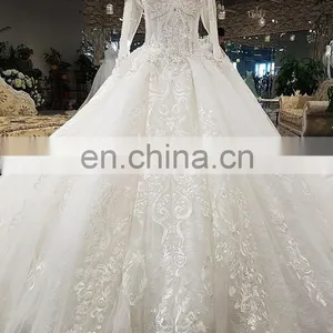 LS00371-1 Long Sleeves White Plus Size Designer Bridal Dresses in Karachi Gowns Wedding Dresses thumbnail-2