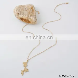 Latest Design Branch Pendant Gold Necklace Fashion Minimalist Necklace thumbnail-3