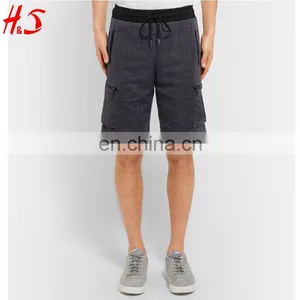 Summer Hot Salea Black and Light-grey Tangleweave Slim-Fit Woven Drawstring Shorts thumbnail-1