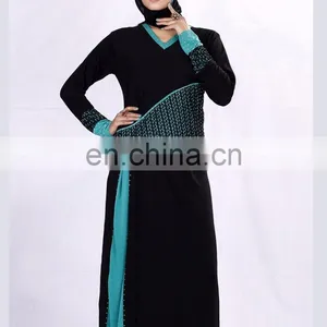 Black Colored Lycra Abaya thumbnail-1