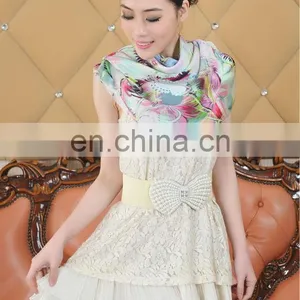 Fashion Digital Printing Square Silk Shawl thumbnail-1