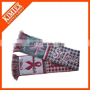 New 100% Acrylic Woven Promotional Scarf Fans thumbnail-4