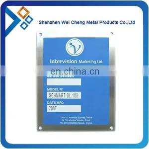 Custom Self Adhesive Metal Nameplate With Engraved Logo thumbnail-1