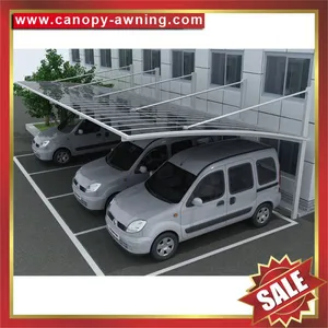 Outdoor Villa Alu Aluminium Aluminum Alloy Metal PC Polycarbonate Double Parking Carports Car Port Shelter Canopy Awning Cover Suppliers thumbnail-2