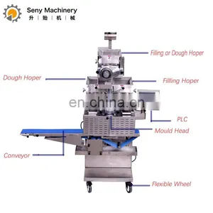 Professional PLC Control Three Color Mochi Ice Cream Encrusting Machine thumbnail-4