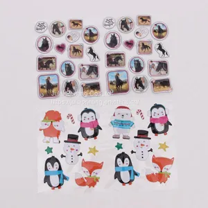 Puffy Glitter Sticker Cute Penguin Sparkly Glitter Puffy Sticker Set thumbnail-1