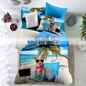 Home Textile 100% Polyester Animal Style 4 Piece Digital Wolf 3D Bedding Duvet Cover Set thumbnail-4