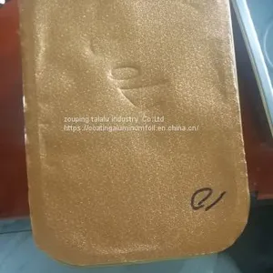 Golden Aluminium Foil With PP Film for Food Container Lid thumbnail-1