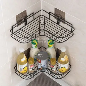 Bathroom Corner Shelf /Wall Mounted Toilet Kitchen Shelf Storage Rack thumbnail-2