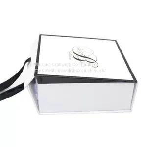 Ribbon Gift Box Creative Flip Box Export Products Packaging Box Folding Cardboard Box With Ribbon Bow thumbnail-1
