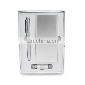 New Year Gift Box 1000mah Power Bank , With Pen Drive Oem Logo Print External Battery Charger With Usb thumbnail-2