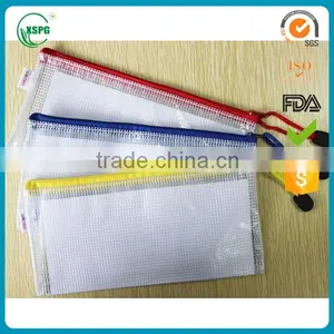 High Quality Clear Plastic PVC Document Bag With Zipper thumbnail-1
