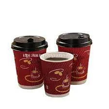 Wholesale Disposable Insulated Paper Coffee Cups With Lids Hot Cups thumbnail-1