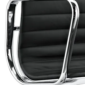 High End Eames Aluminium Group Computer Chair Leather Eames Office Middle Back Chair thumbnail-2