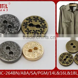 Factory Price 4-holes Antique Color Sewing Metal Button for Jeans Garments thumbnail-1